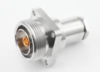 716-242C, гнездо, 7/16, на корпус, с фланцем 4 отв., прижимное, LMR-400