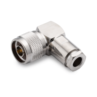 N-122/5D, штекер N, прижимной, угловой, 5D-FB