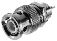 B-135, штекер, BNC, на корпус, с гайкой
