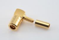 SMB-221L, гнездо SMB, обжимное, угловое, RG-174/RG-316