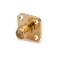 S-2454/RG-402, гнездо SMA, приборное, фланец 4 отв., под пайку, RG-402
