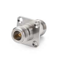 N-342, переходник N гнездо - N гнездо, с фланцем 4 отв.