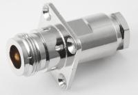 N-242/5D, гнездо, N, на корпус, с фланцем 4 отв., прижимное, 5D-FB