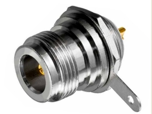 N-235, гнездо N, приборное, крепление гайкой, под пайку