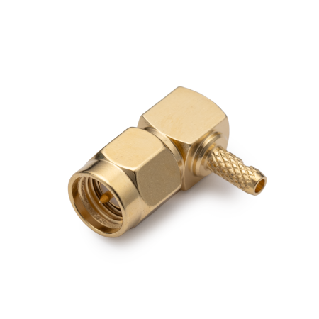 S-121L, штекер SMA, обжимной, угловой, RG-174/RG-316