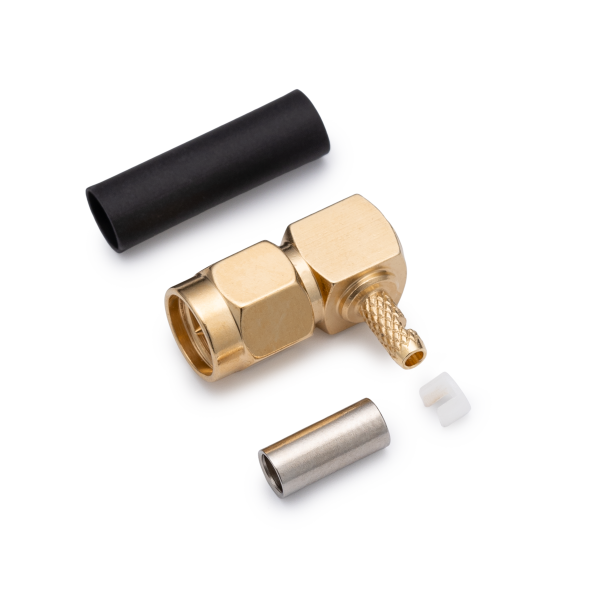 S-121L, штекер SMA, обжимной, угловой, RG-174/RG-316