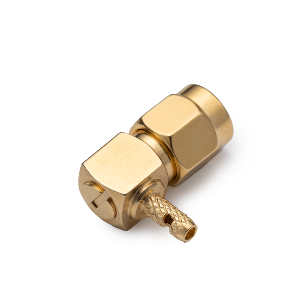 S-121L, штекер SMA, обжимной, угловой, RG-174/RG-316