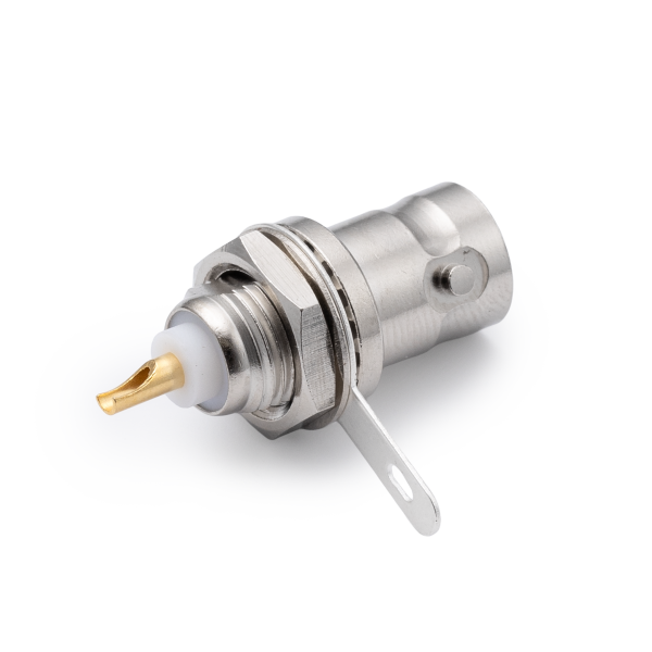 B-235, гнездо, BNC, на корпус, с гайкой