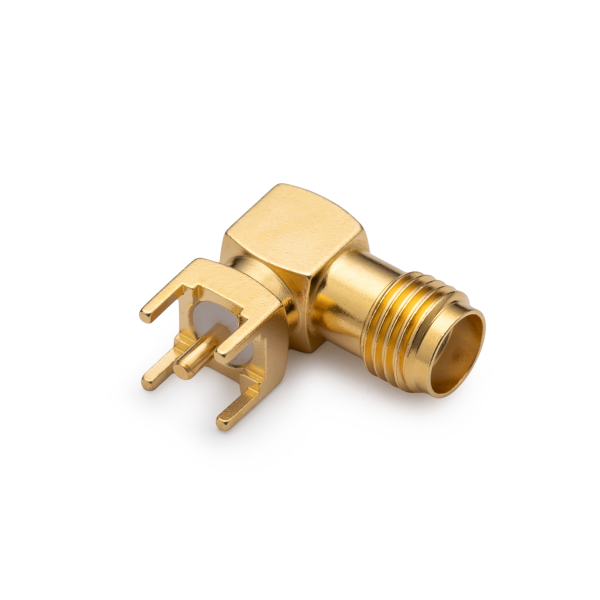 S-P225, гнездо SMA, под пайку на печатную плату, угловое