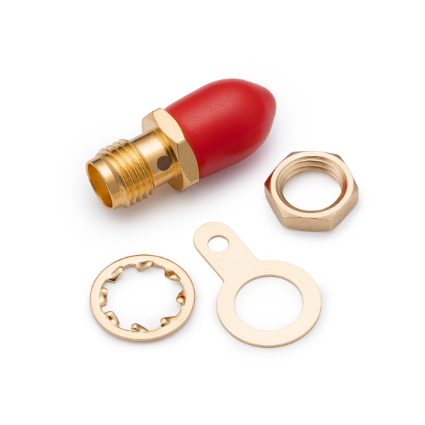 S-235, гнездо SMA, приборное, крепление гайкой, под пайку