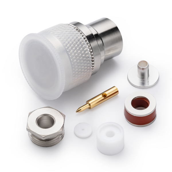 N-112F, штекер N, прижимной, RG-58