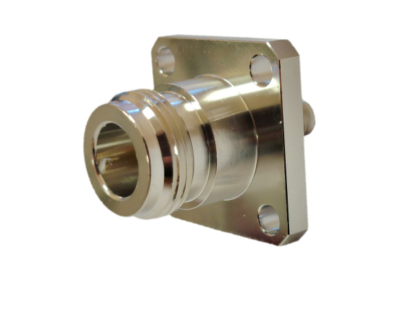 NS-342, переходник N гнездо - SMA гнездо, с фланцем 4 отв.