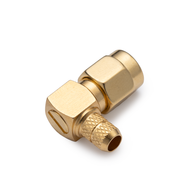 S-121F, штекер SMA, обжимной, угловой, RG-58