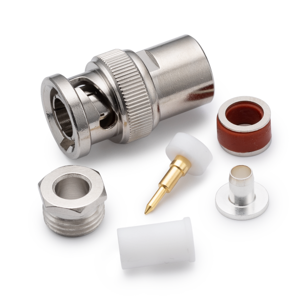 B-112F, штекер, BNC, прижимной, RG-58